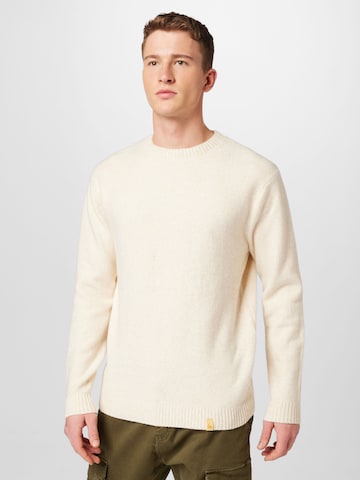COLOURS & SONS Sweater 'Hairy' in Beige: front