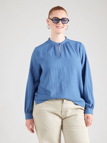 Camicia da donna 'CARMELANY' di ONLY Carmakoma in blu: frontale