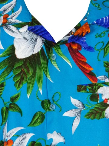 King Kameha Shirt 'Cherryparrot' in Blue