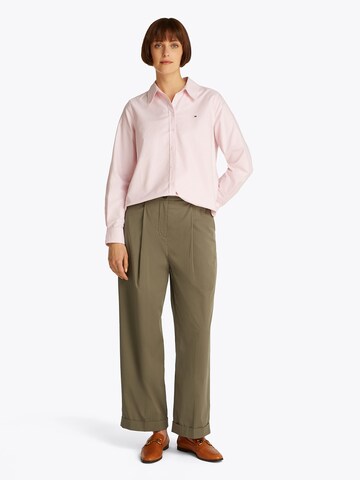 TOMMY HILFIGER Wide leg Broek in Bruin