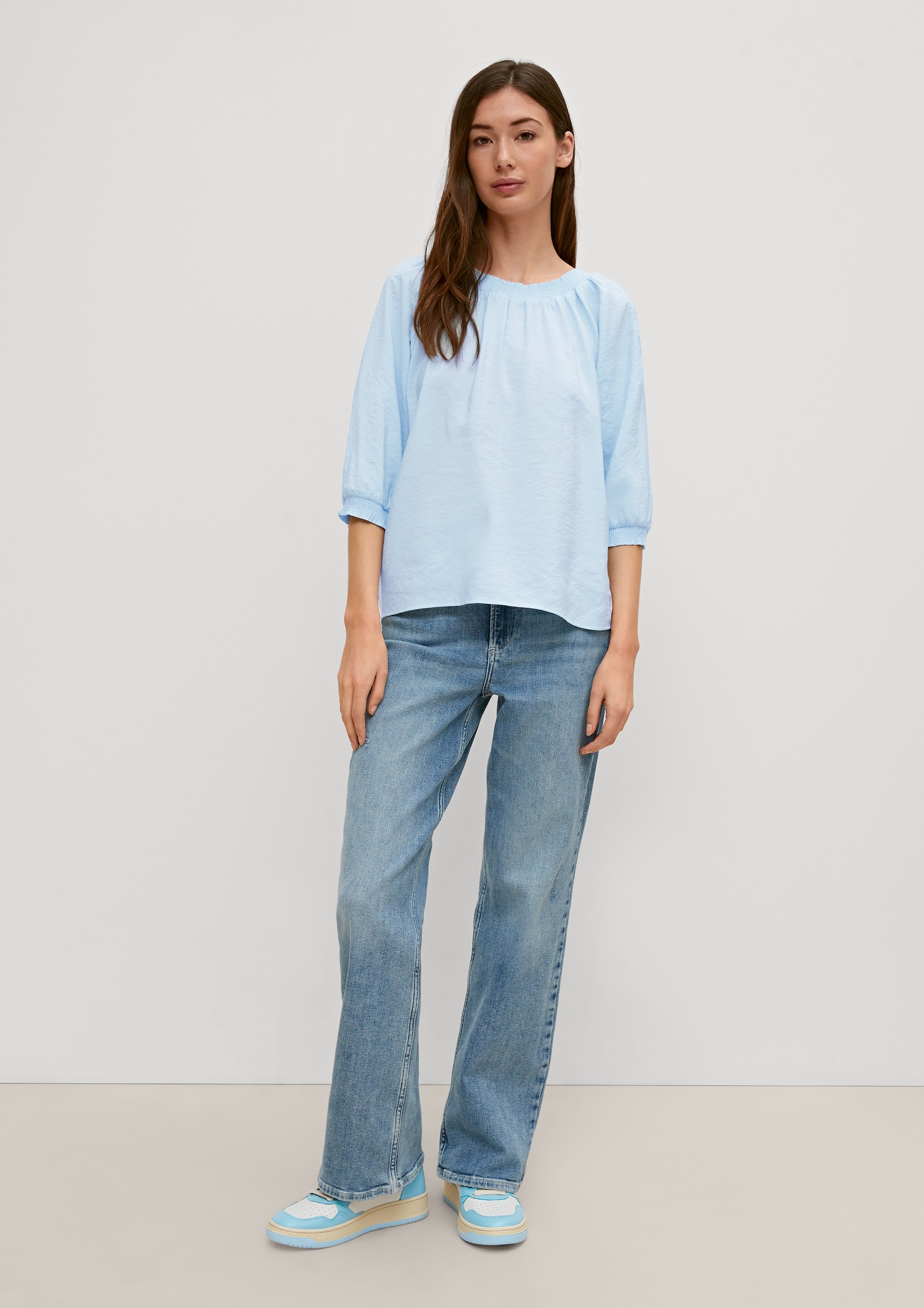 comma casual identity Bluse in Hellblau | ABOUT YOU