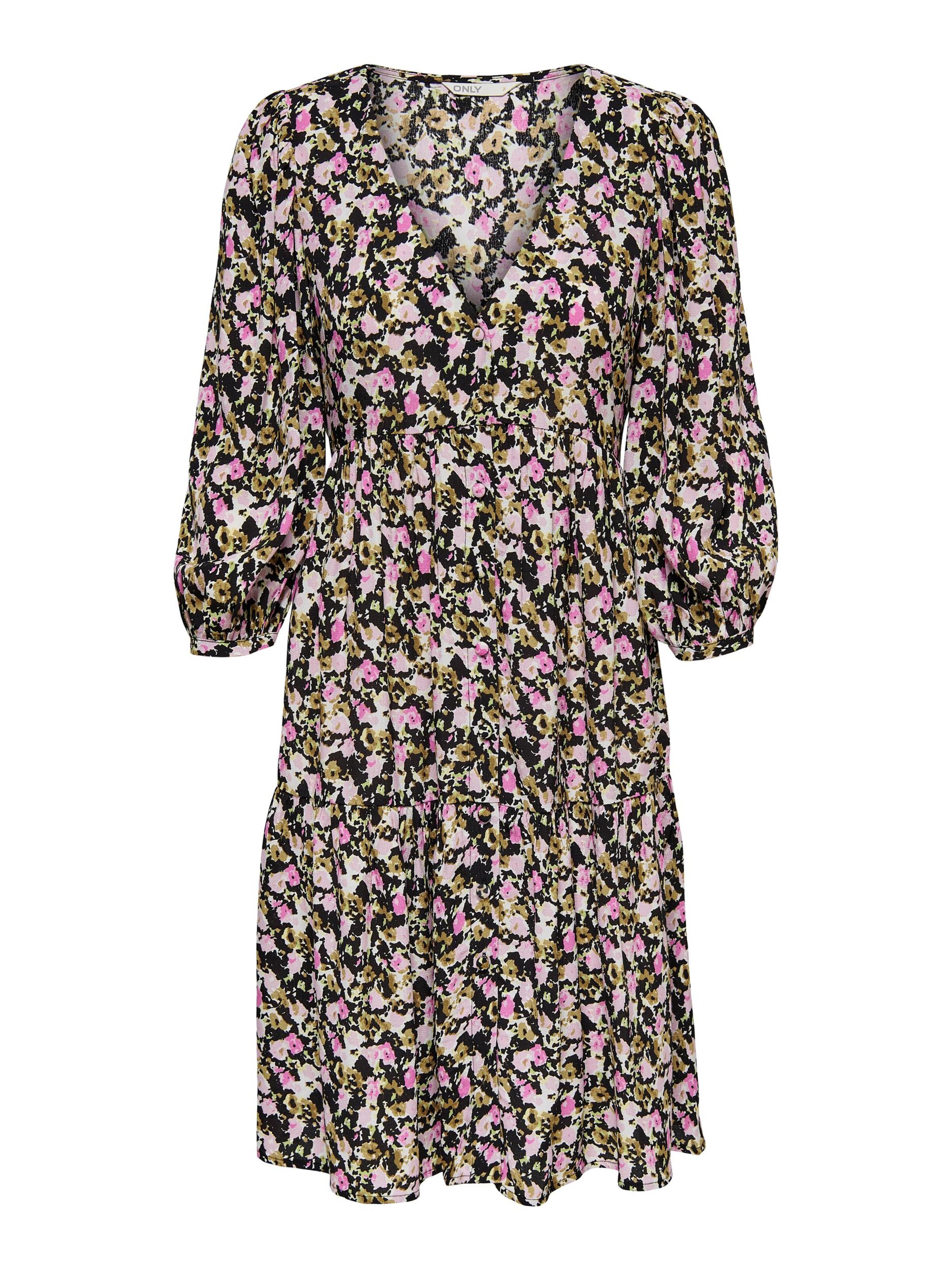 ONLY - Vestidos camiseiros 'Roxanne' em preto: frente