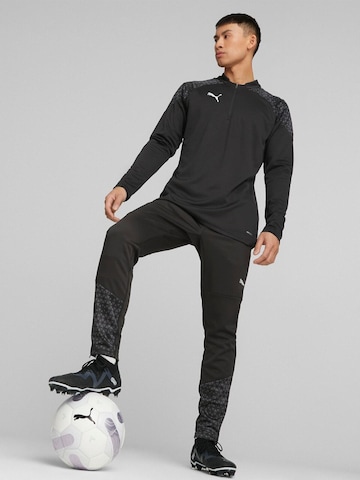 PUMA Shirt 'Puma Teamcup 14 Zip Sweatshirt' in Zwart
