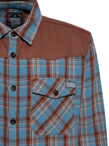 King Kerosin Regular Fit Hemd‌‌‌‌‌‌‌ in Blau