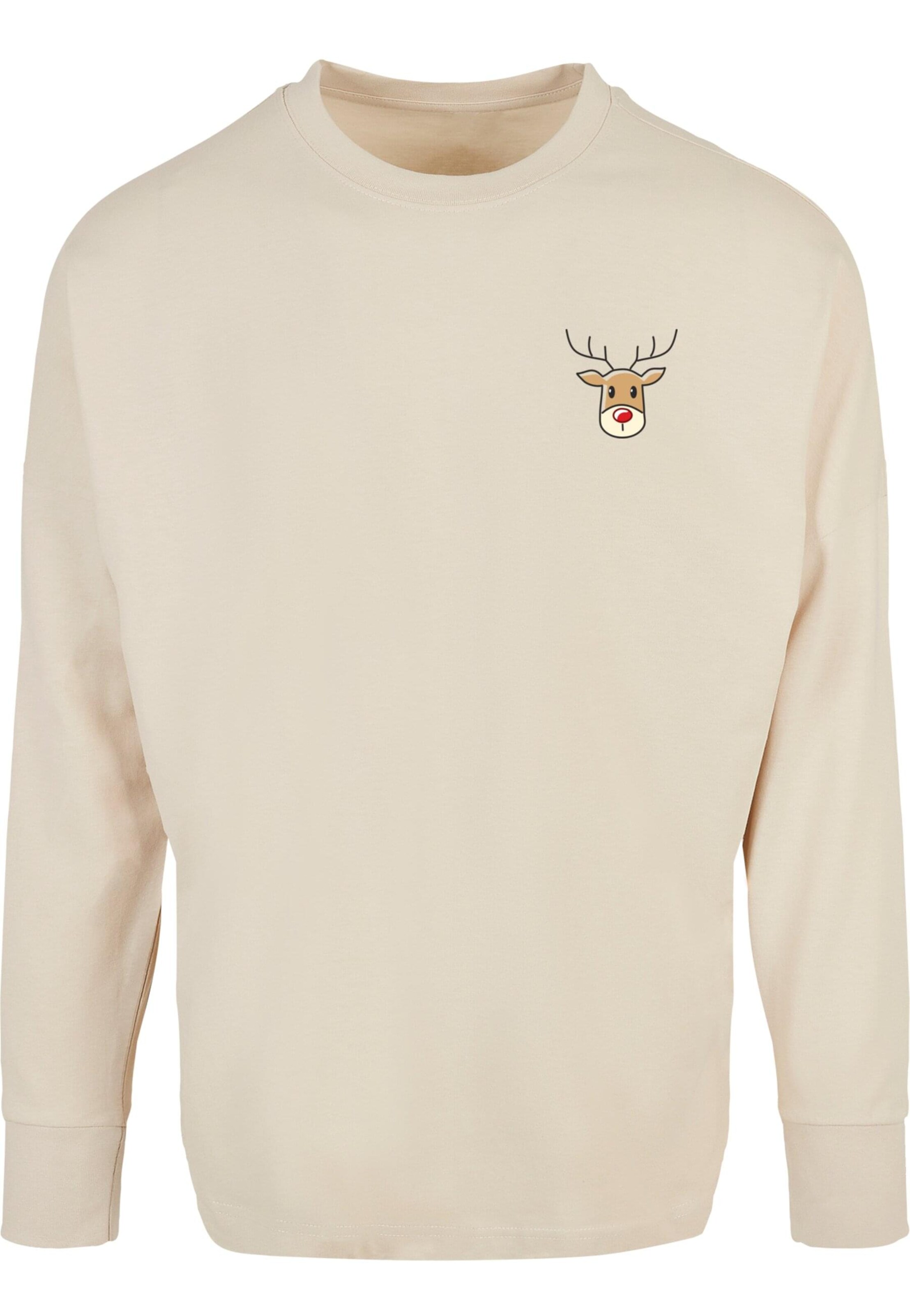 T-Shirt 'Christmas Cute Deer' Merchcode en beige : devant