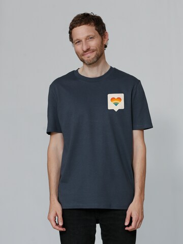 Watapparel Shirt ' Von Herzen ' in Grijs: voorkant