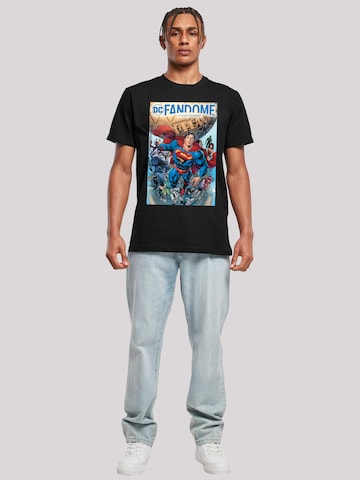 T-Shirt 'DC Comics Fandome Superman Superheld Collage' F4NT4STIC en noir