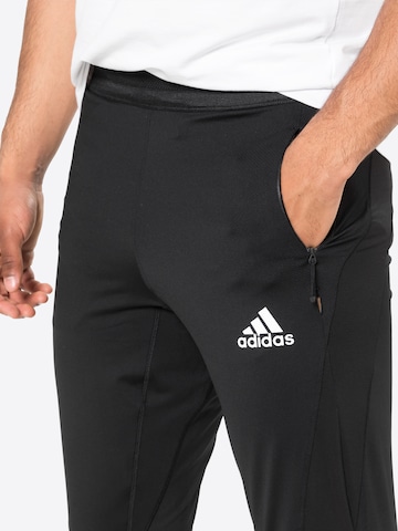 ADIDAS SPORTSWEAR Slim fit Workout Pants 'Warrior' in Black