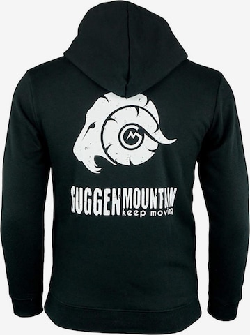 Sweat-shirt 'Kapuzenpullover H02 Fleece Hoodie' Guggen Mountain en noir : devant