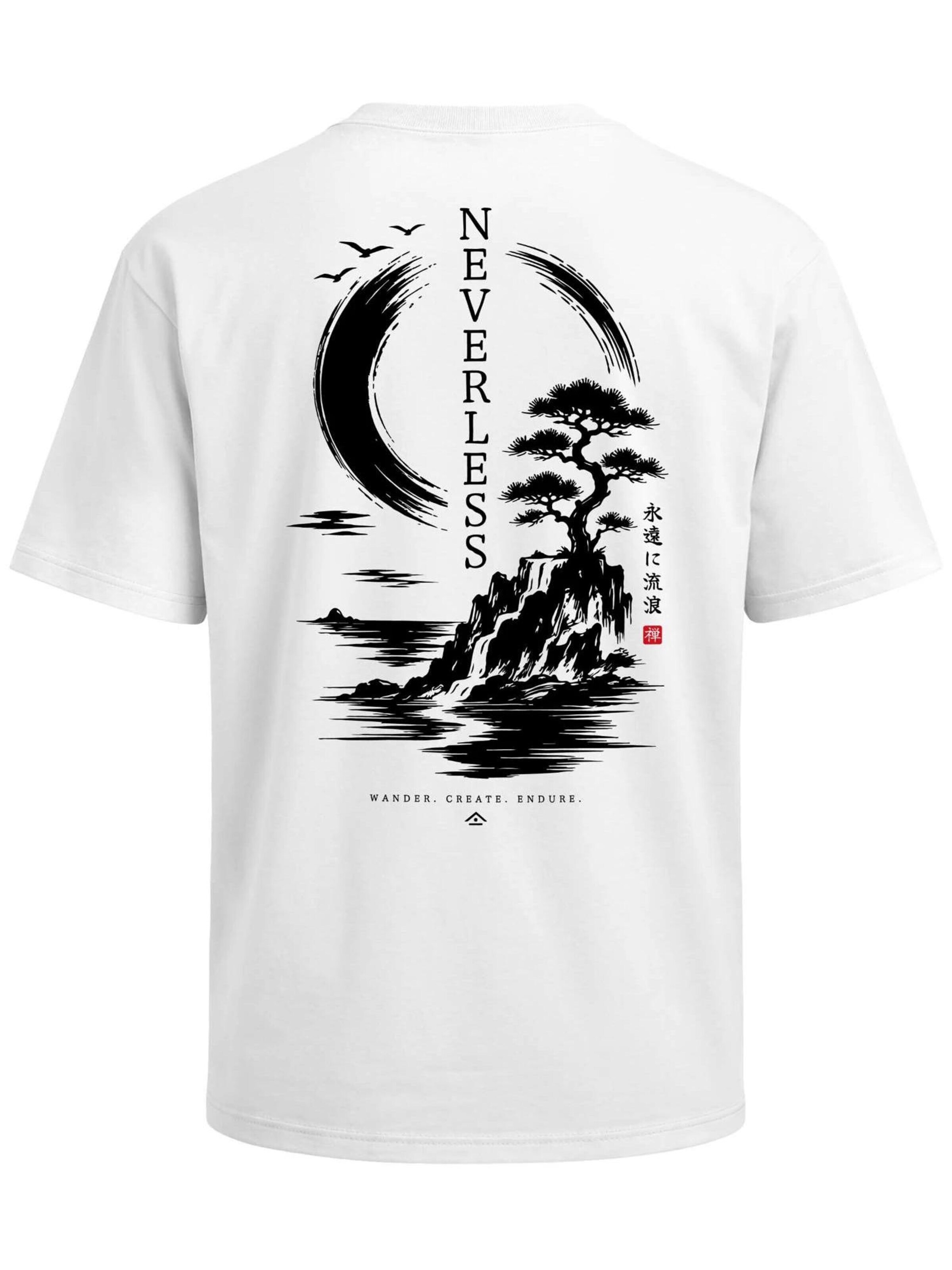 Neverless Shirt 'Spirit of Japan' in White: front