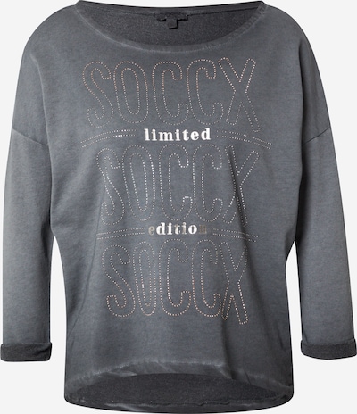 Soccx Sweatshirt in de kleur Beige / Black denim / Offwhite, Productweergave