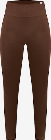 Pantalon de sport 'Amaze Scrunch' Smilodox en marron : devant