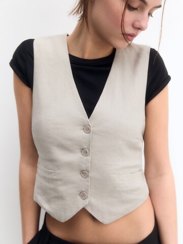 Pull&Bear Suit Vest in Grey