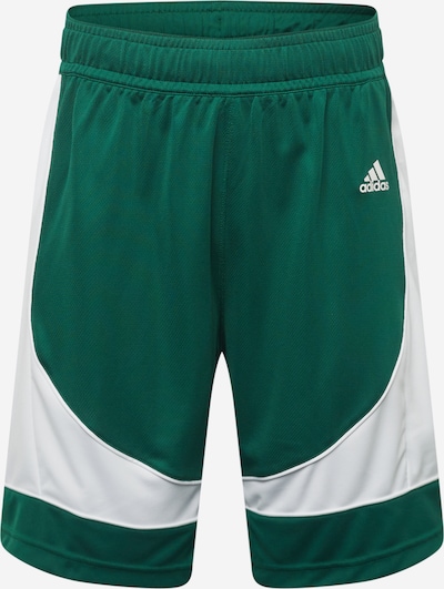 ADIDAS PERFORMANCE Sportshorts in dunkelgrün / weiß, Produktansicht