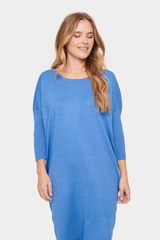 SAINT TROPEZ - Vestido de malha 'Mila' em azul: frente