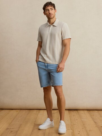 DAN FOX APPAREL Тениска 'Kjell' в бежово