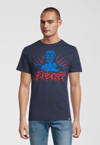 Recovered Shirt 'Star Wars Vader Japanese' in Blue: front