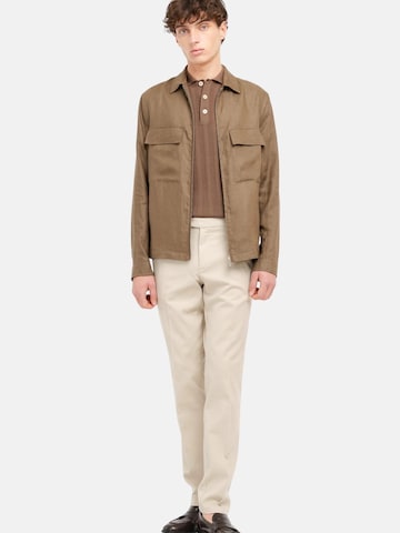 Regular Pantalon à plis Manuel Ritz en beige