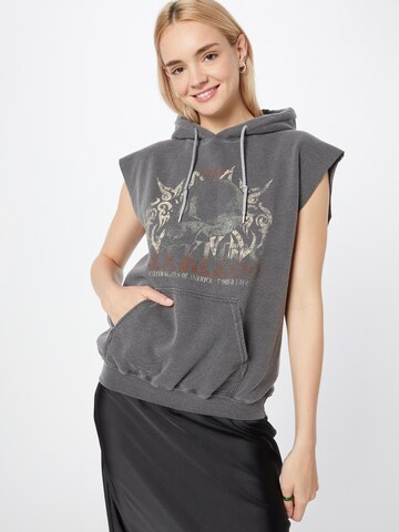BDG Urban Outfitters Mikina 'RECKLESS' – šedá: přední strana