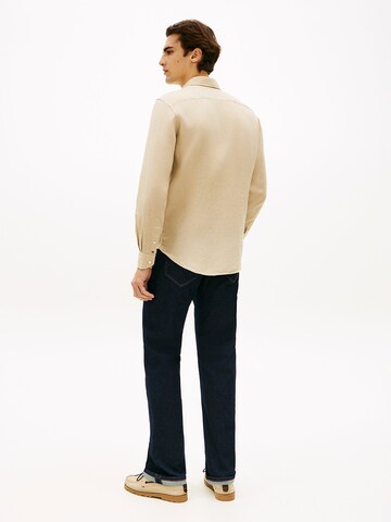 TOMMY HILFIGER Slim fit Zakelijk overhemd 'New York' in Beige