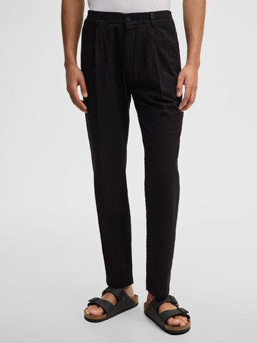 STRELLSON Regular Bandplooibroek 'Lui' in Zwart: voorkant