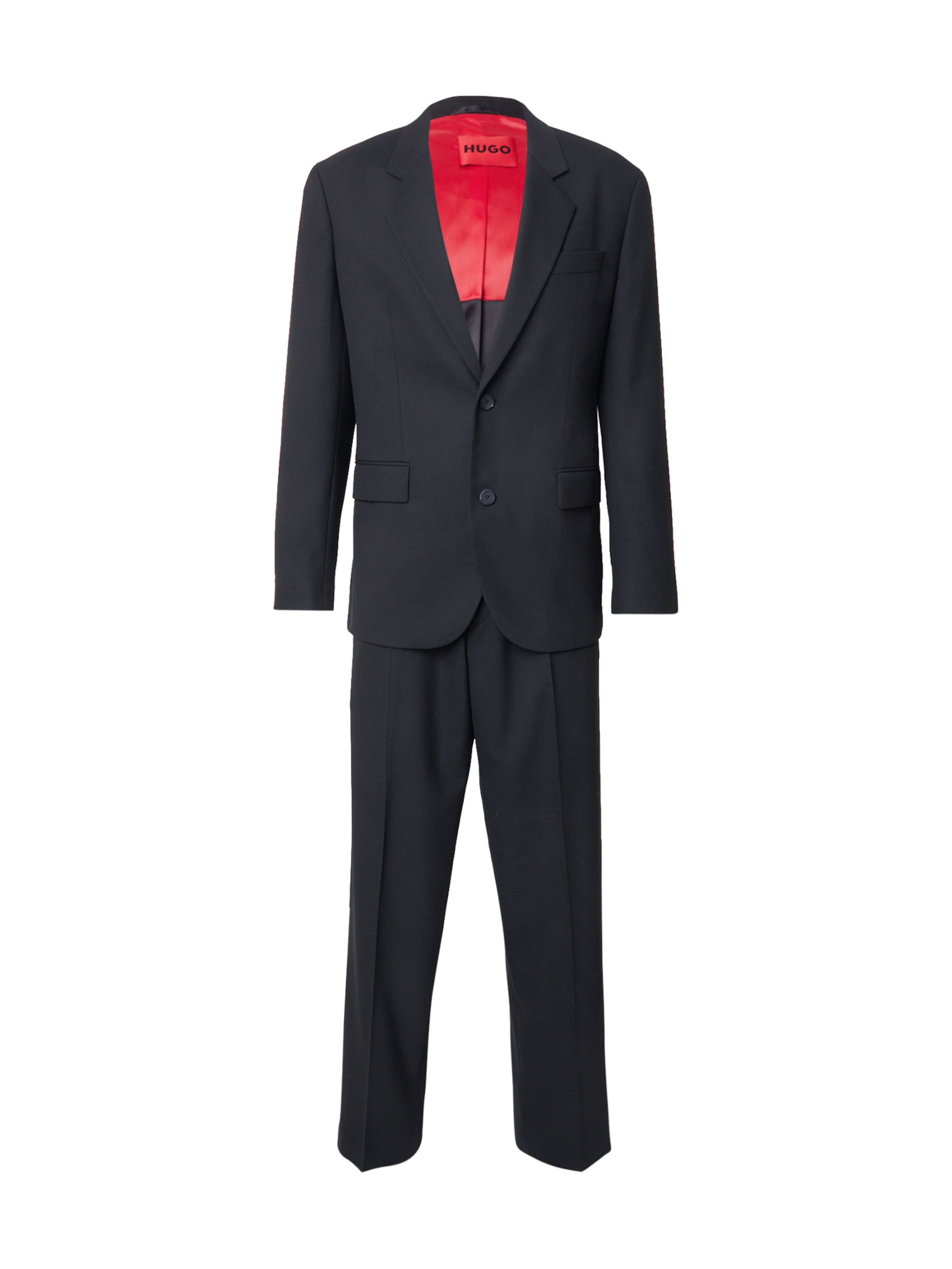 HUGO regular Jakkesæt 'Karlo-Flips251X' i sort: forside