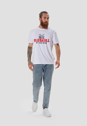 Oldskull T-Shirt in Weiß