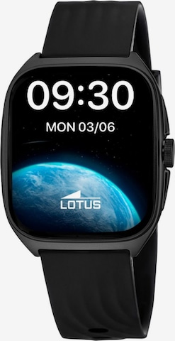 Lotus Digitaluhr in Schwarz: Vorderseite