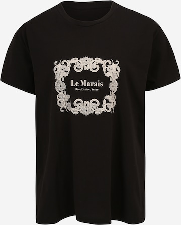 Dorothy Perkins Curve T-shirt 'Le Marais' i svart: framsida