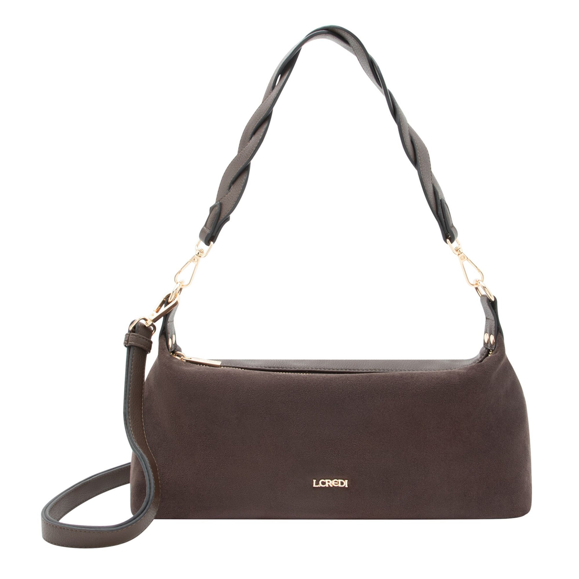 Borsa a spalla 'Resi' L.CREDI di colore marrone scuro, Visualizzazione prodotti