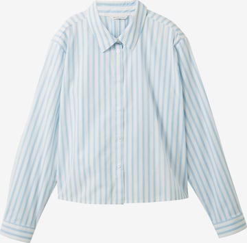 TOM TAILOR Blouse 'Boxy' in Blauw: voorkant