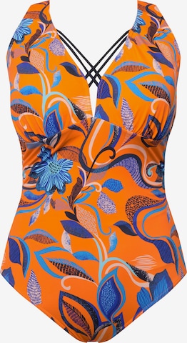 Maillot de bain Ulla Popken en orange : devant