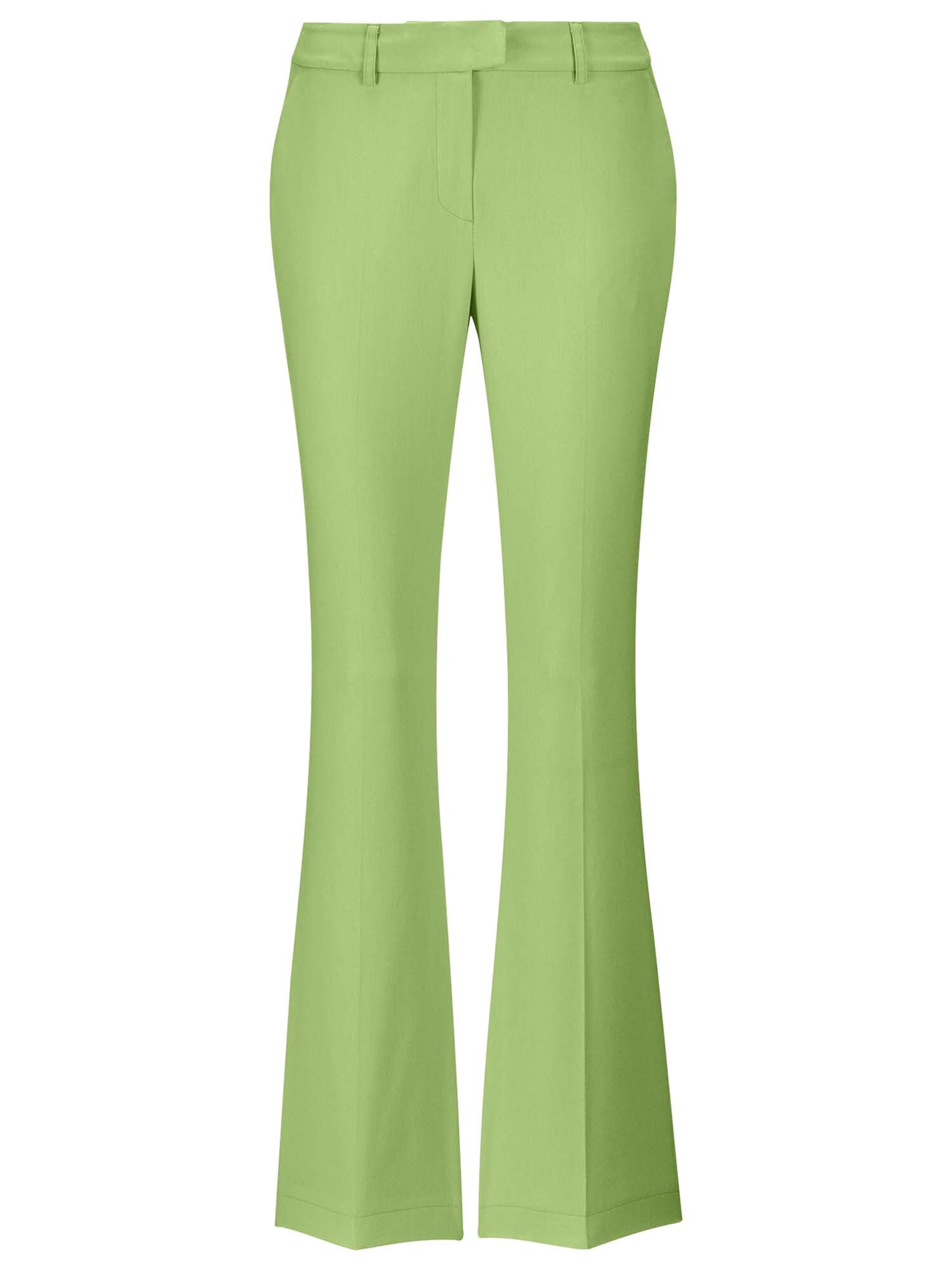 évasé Pantalon à plis MADELEINE en vert : devant