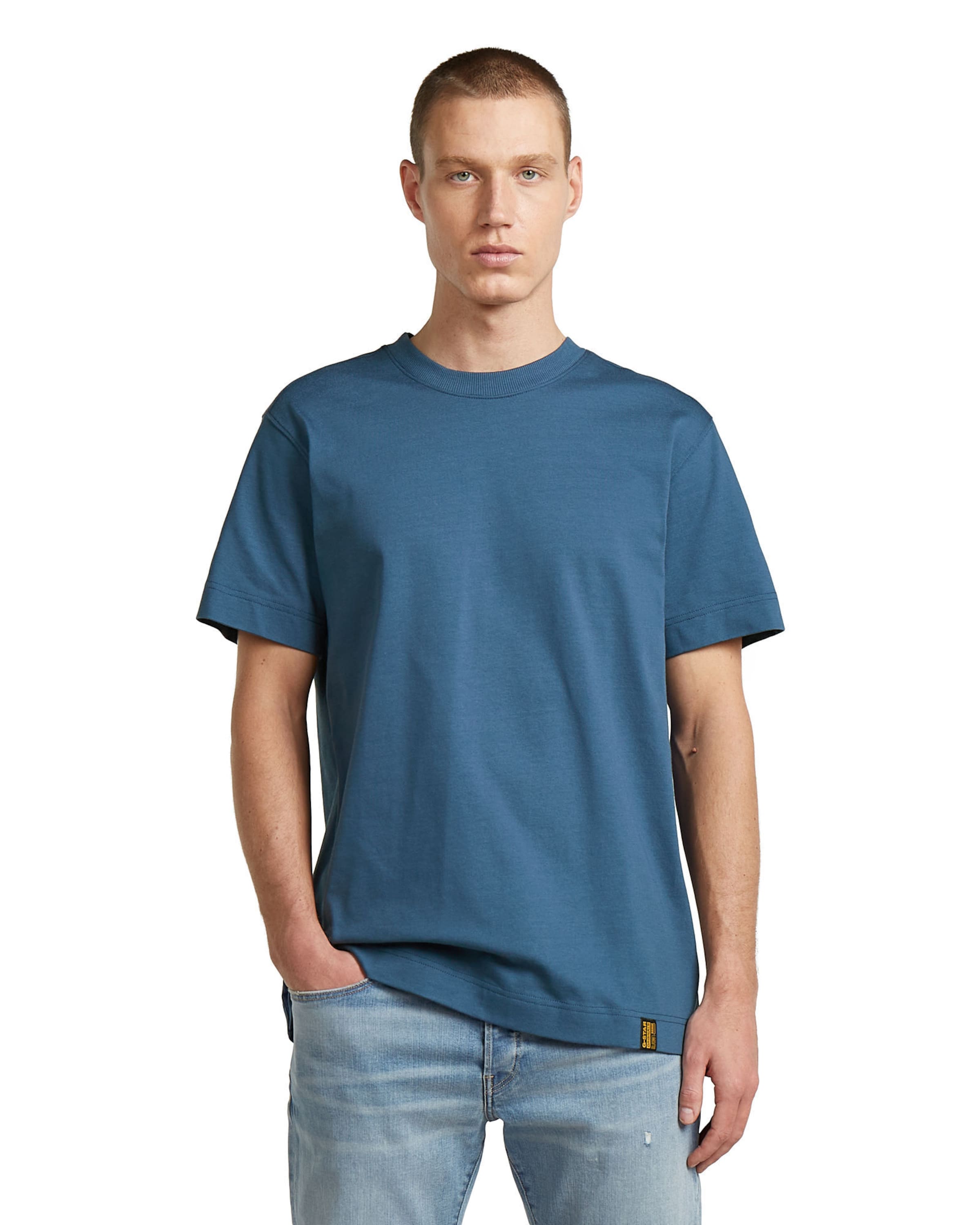 G-STAR Shirt 'GS-01 T-Shirt' in Blue: front