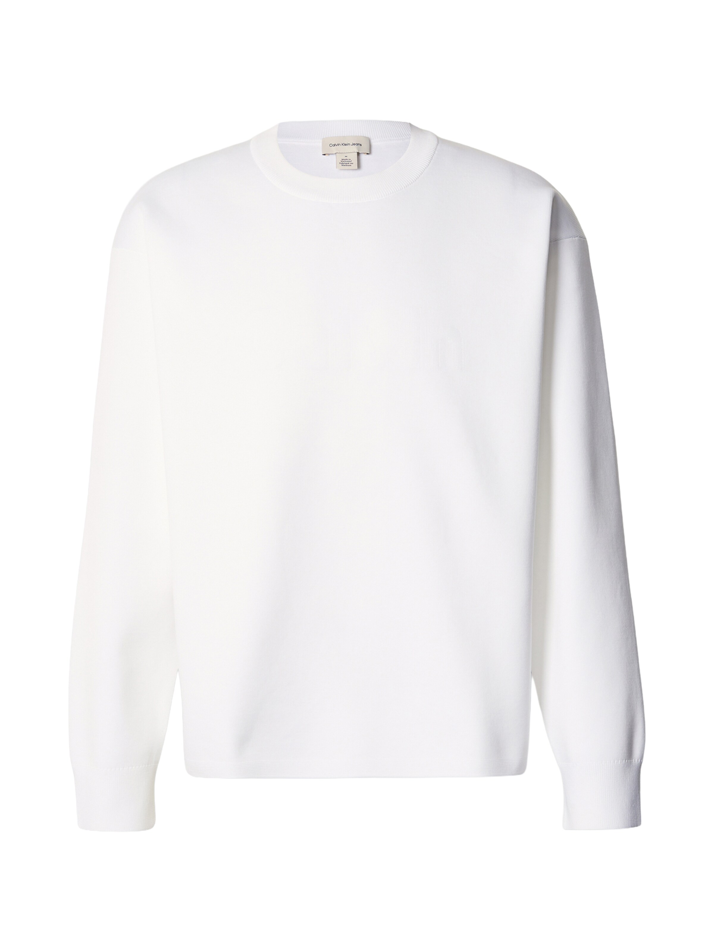 Calvin Klein Jeans Μπλούζα φούτερ σε λευκό: μπροστά