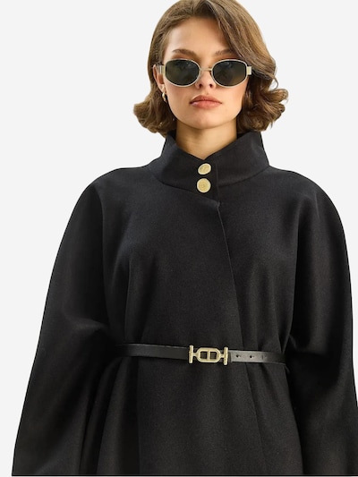 Bianco Lucci Between-Seasons Coat in Black, Item view