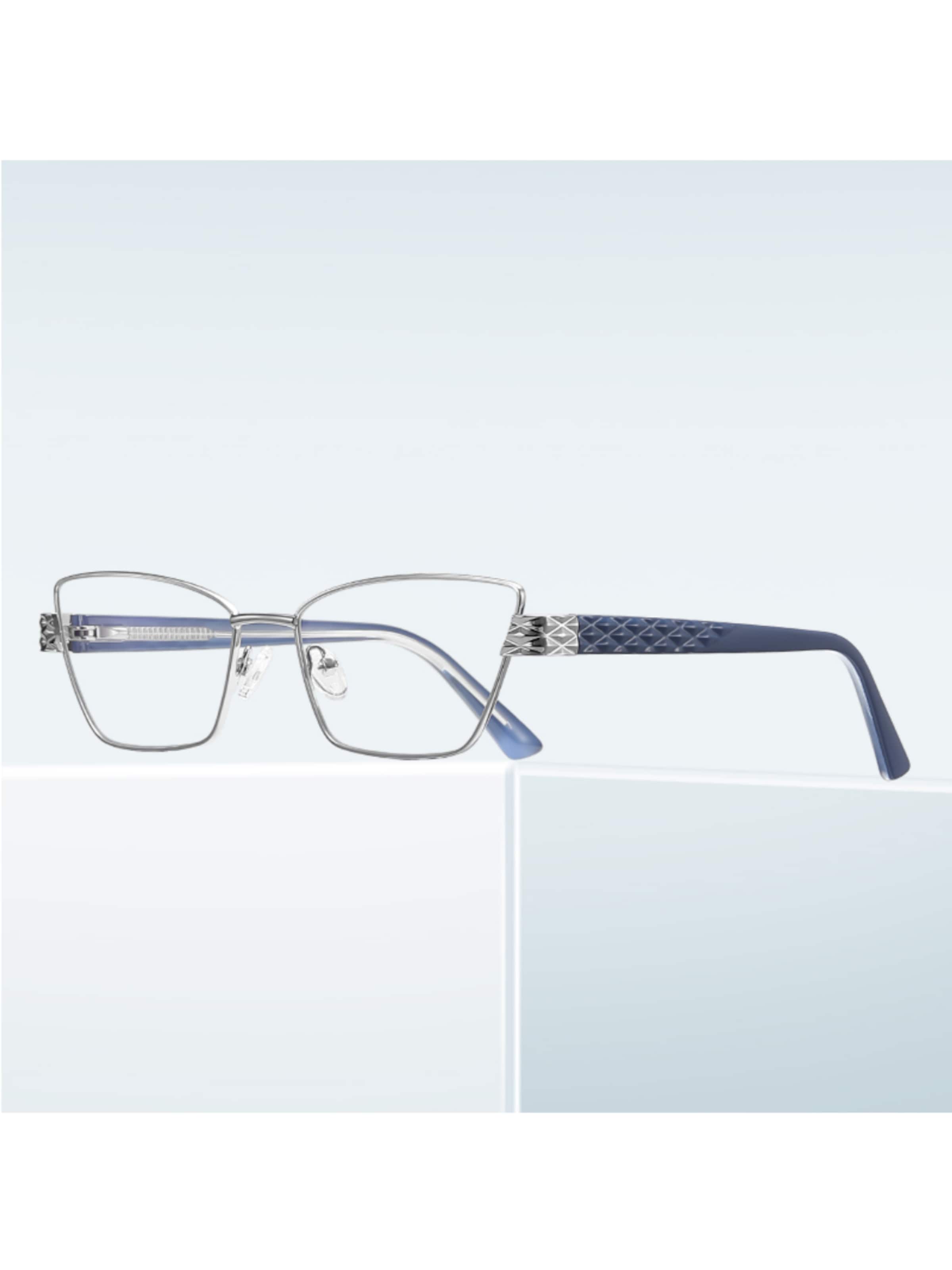 Lunettes de soleil 'Damen Cat-eye Blaulichthemmende Brillen Für Frauen Irous' VEYREY en argent