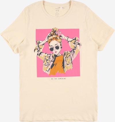 NAME IT Shirt 'KAIA' in de kleur Crème / Donkeroranje / Pink / Zwart, Productweergave