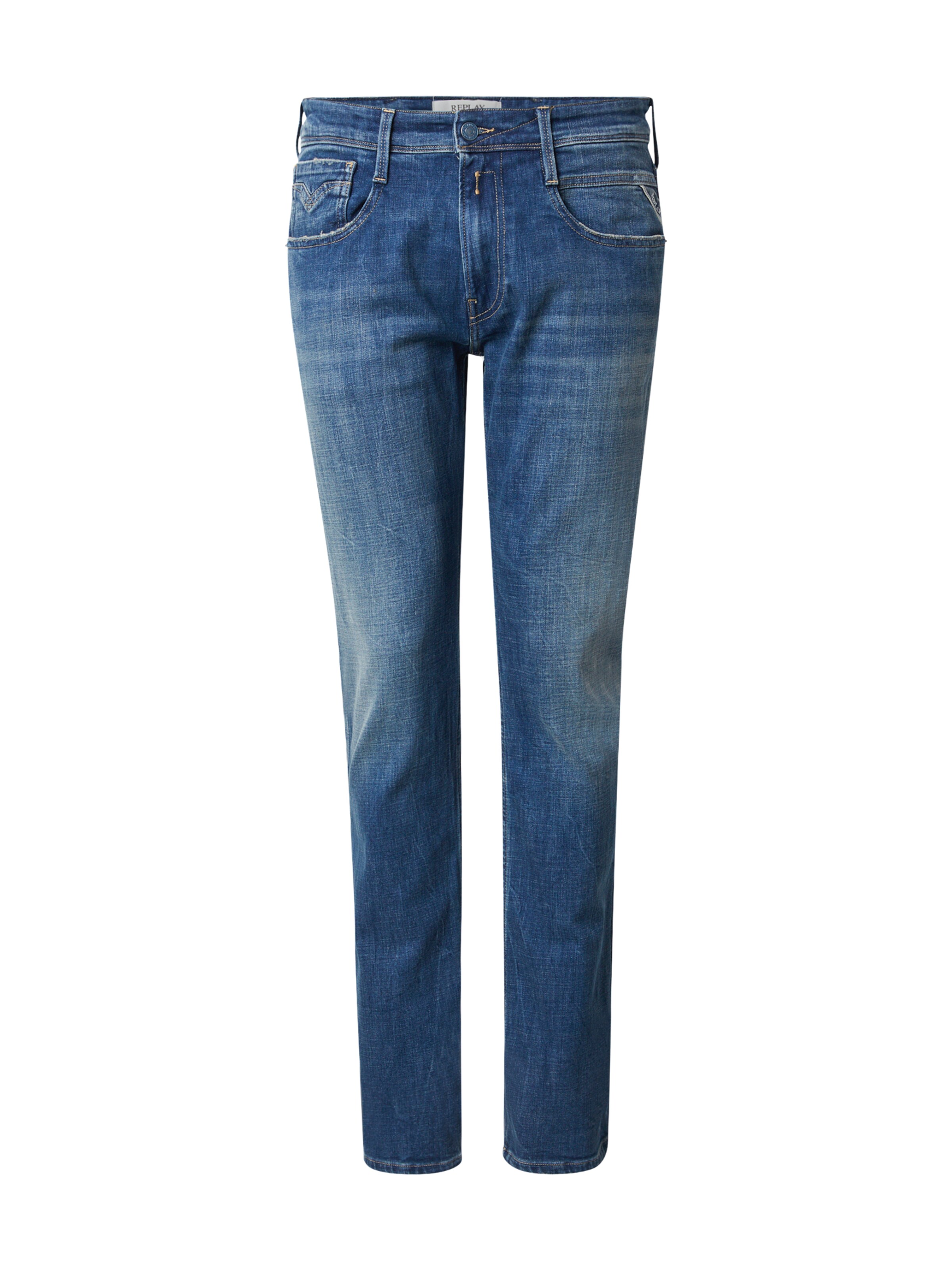 REPLAY Slimfit Jeansy 'Anbass' w kolorze niebieski: przód