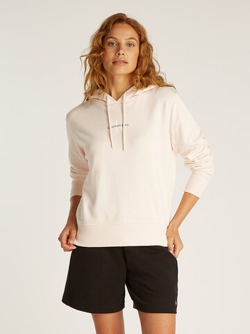 Sweat-shirt Calvin Klein Jeans en rose : devant