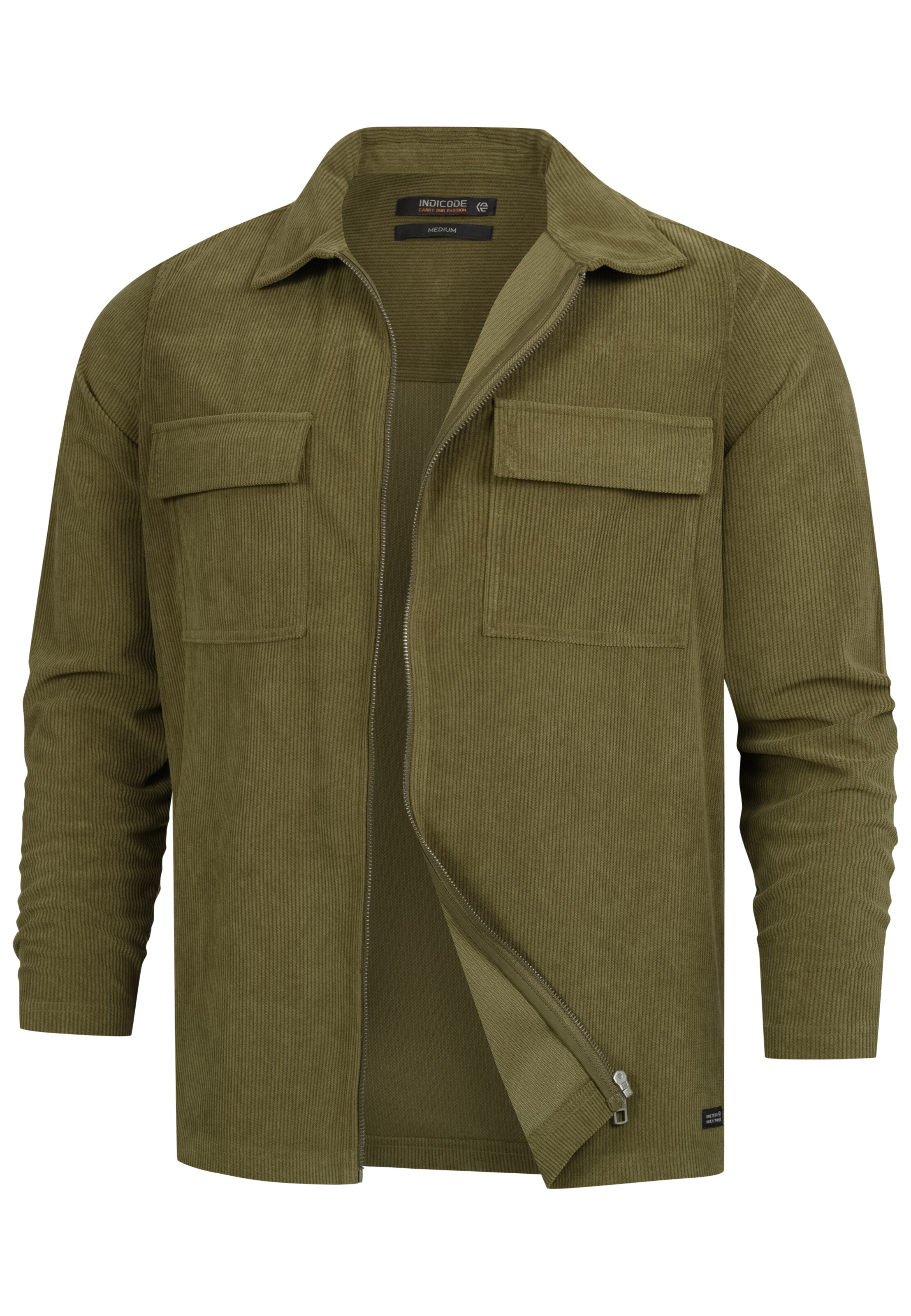 INDICODE JEANS Regular fit Tussenjas 'Nemoto' in Groen: voorkant