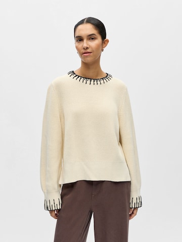 Pullover 'OBJPose' di OBJECT in beige: frontale