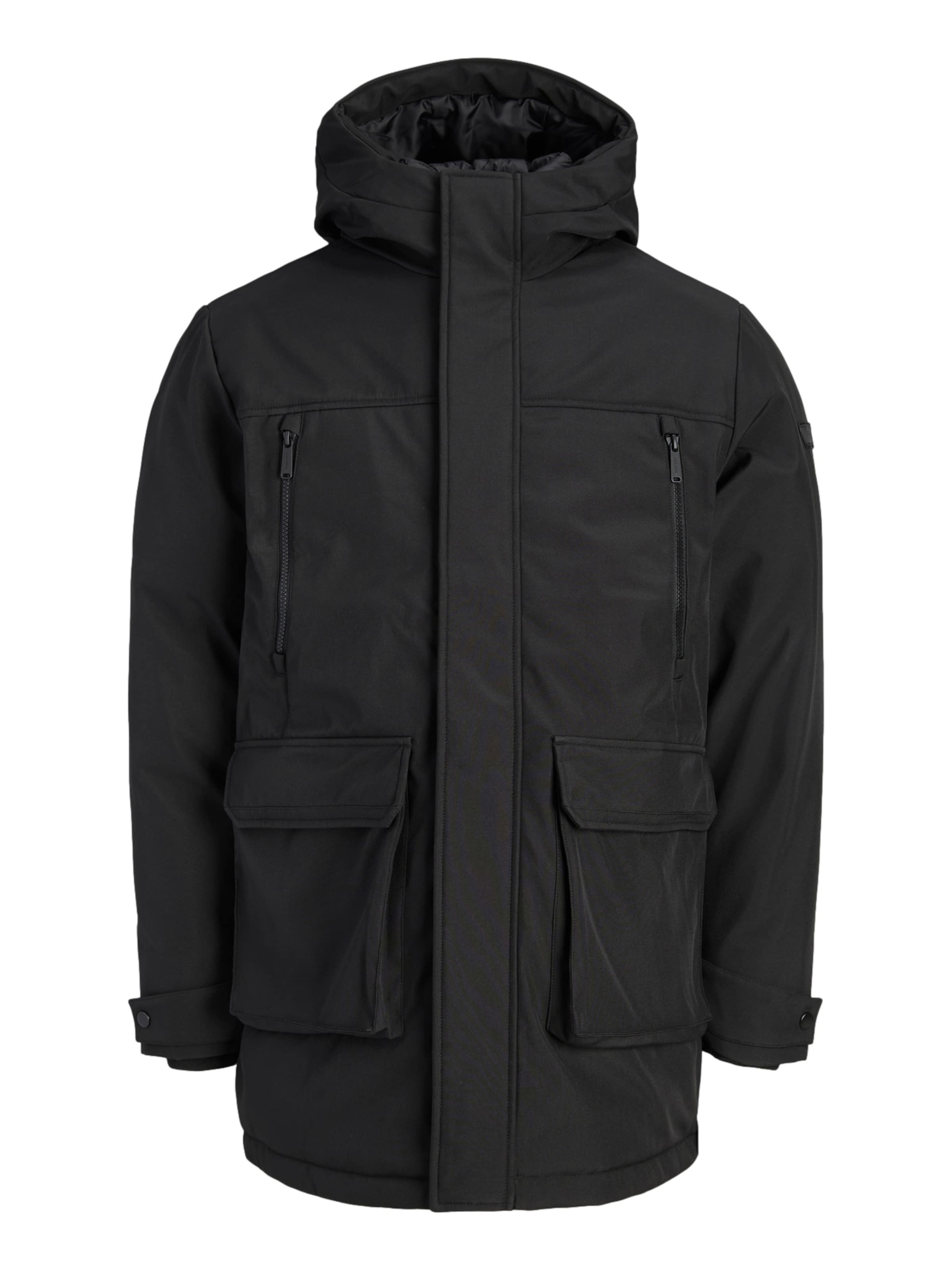 JACK & JONES Přechodová parka 'JJCLARK' – černá: přední strana