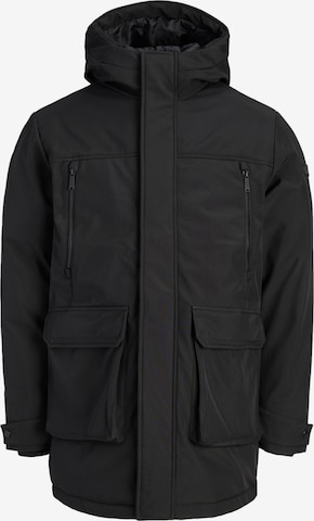 JACK & JONES Přechodová parka 'JJCLARK' – černá: přední strana
