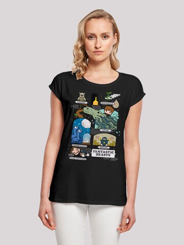 T-shirt 'Fantastic Beasts 2 Chibi Newt' F4NT4STIC en noir : devant