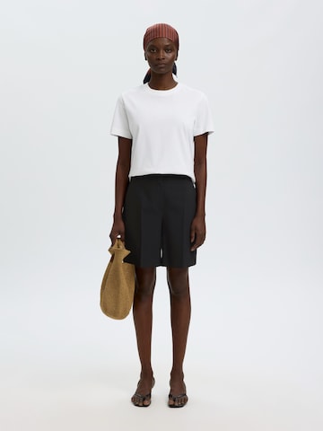 SELECTED - regular Pantalón de pinzas 'SLWRITA' en negro