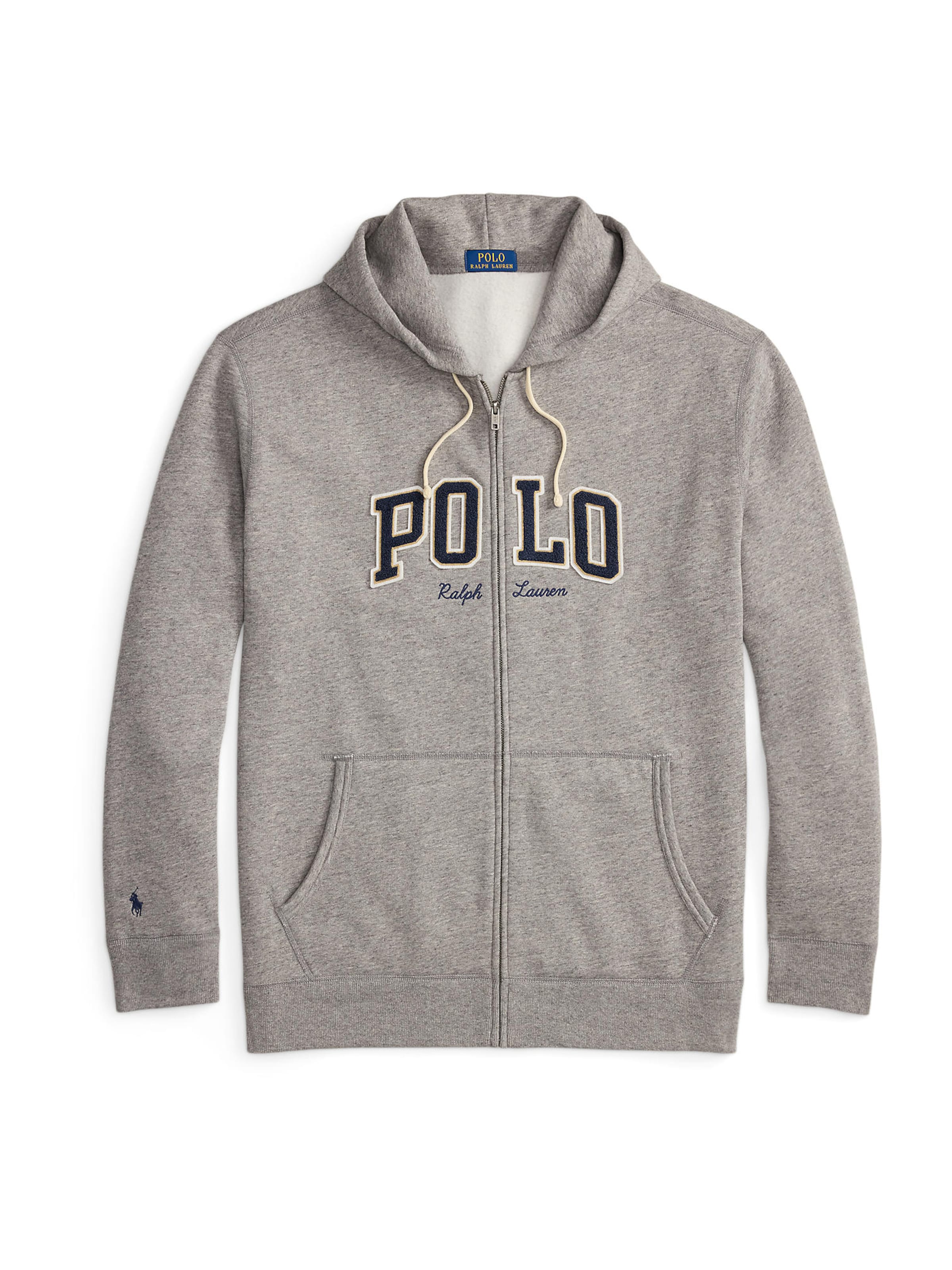 Polo Ralph Lauren Big & Tall Кофта на молнии в Серый: спереди