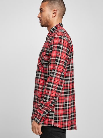 Urban Classics Regular fit Button Up Shirt 'Roots' in Red