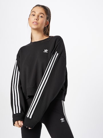 Bluză de molton 'Adicolor Classics' de la ADIDAS ORIGINALS pe negru: față