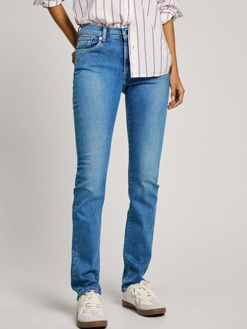 Coupe slim Jean Pepe Jeans en bleu : devant